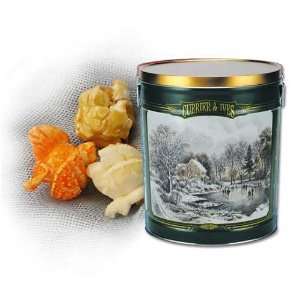   Gallon Caramel Popcorn with Premium Mixed Nuts Tin   Currier & Ives