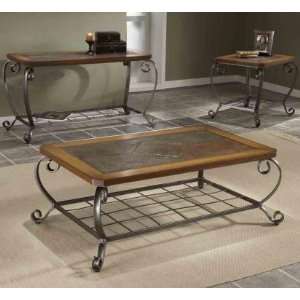  Bernards 9750 Phoenix Cocktail Table with Faux Stone Top 