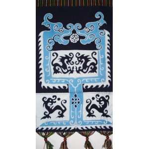 Chinese Art Batik Tapestry Double Layered
