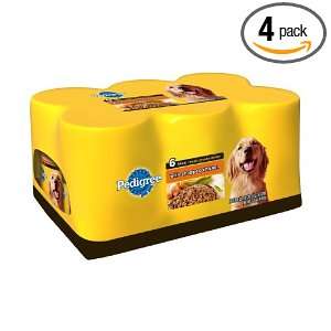 Pedigree Meaty Ground Dinner (Chopped Chicken) Food for Dogs, 6 Count 
