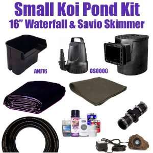  10 x 10 Small Koi Pond Kit 2,100 GPH Savio Compact Skimmer 
