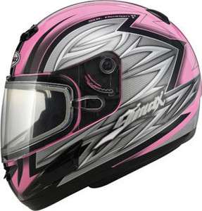 GMax GM38S Medium Snowmobile Helmet Pink/Black/Silver M 72 6069M 