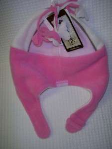 NWT COLUMBIA INFANT PIGTAIL & BUTTERFLY FLEECED HAT  