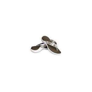 Womens Crocs Sandal Flip Flop in Capri Canvas, Size 9, White with 
