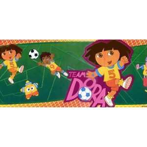  Dora and Diego   Soccer   Kids Wallpaper Border