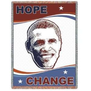  Commemorative Barack Obama Hope & Change Throw Blanket 