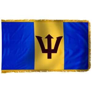  Barbados Flag 4X6 Foot Nylon PH and FR Patio, Lawn 