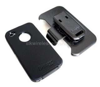   Otterbox Black Defender Case Cover+Holster+Kickstand For iPhone 4 G