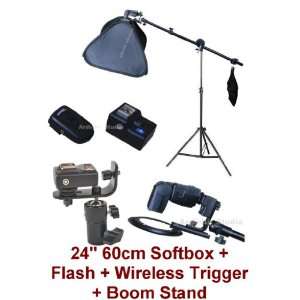 com Studio Portable Hot Shoe Flash Softbox Boom Stand Kit with Flash 