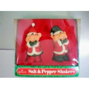  Hallmark Christmas Salt & Pepper Shakers    2 Christmas Elves 