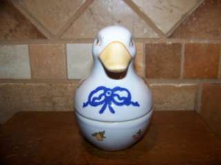 Prestige Place Ceramic Duck Folk Art Candle Holder  