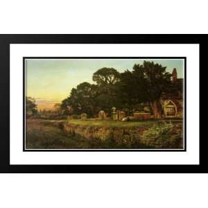   Framed and Double Matted In A Country Churchyard