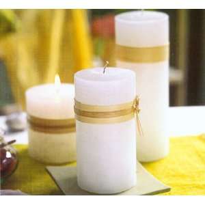 Timber Snow White Candles   3d x 3h (Unscented)