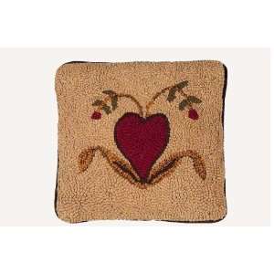  Heart Hooked Wool Pillow