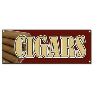  CIGARS BANNER SIGN cigar shop humidor cuban cigarra cicada 