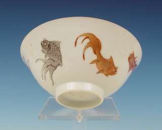 Very Rare Chinese Porcelain Coloured Bowl Fish 19th C.  