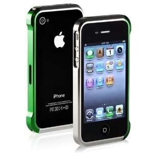 Metal Bumper compatible with Apple® iPhone® 4 / 4S, Green / Silver