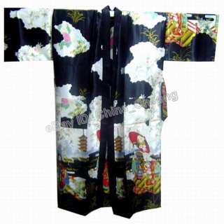 Chinese Womens Geisha Kimono Robe Sleepwear Yukata&Belt  