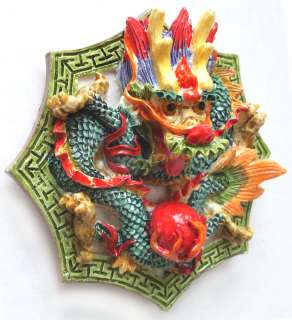 Lucky Fortune Prosperous Green Dragon Chinese Asian Figurine Statue 