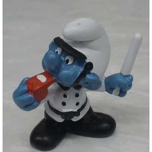  Vintage Pvc Figure  Smurfs Smurf Police Man Toys & Games