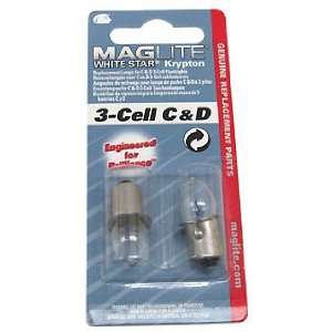  Maglite White Star Krypton 3 Cell Replacement Lamps 