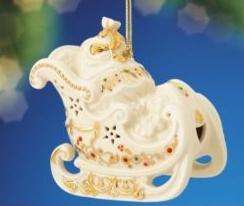 Lenox 2009 Annual JEWELED SLEIGH RIDE Ornament NIB  