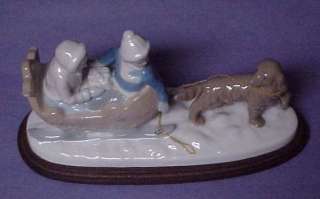 Paul Sebastian Fine Porcelain Figurine   Sleigh Ride  