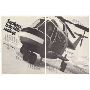  1971 Sikorsky SeaLynx Helicopter 2 Page Print Ad