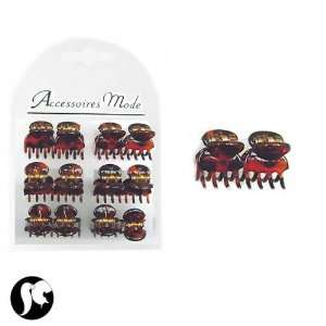  SG Paris Clip 1.5cm 12pcs/Cd 12Cd Turtle Shell M Fonc/Choc/Smok 