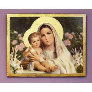  Madonna & Child Plaque   17 x 13