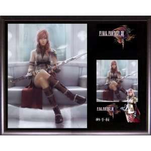 Final Fantasy XIII 13   Lightning   Collectible Plaque Series w/ Card 