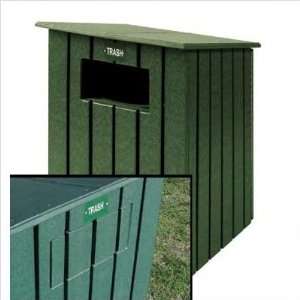  Eagle One T183TD Sloping Roof 20 Gal. Trash Receptacle with Sloping 