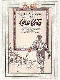 Coca Cola Coke Series 2 Case Card Christy Mathewson  
