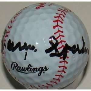  Warren Spahn Autographed Baseball   Golf BRAVES 