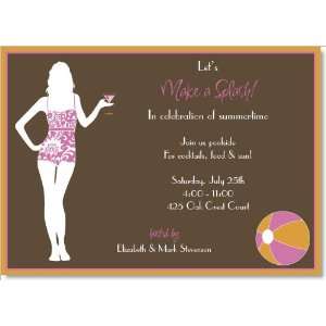  Summer Cocktail Silhouette Party Invitations Kitchen 