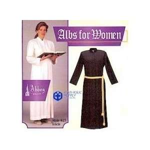  Clerical Alb Womens Wrap Velcro Closures Small Black 