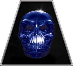 Firefighter Helmet Tetrahedrons Blue Evil Skull FF68  