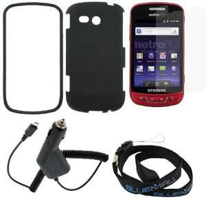 GTMax Black Rubberized Snap on Hard Case + Clear LCD Screen Protector 