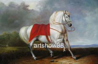 Original Animal Oil painting art Horse ​on canvas 24x36  