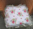 shabby and vintage wild rose quilted chair pads with filling