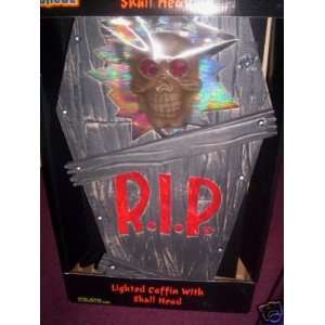  Halloween Lighted Coffin/Skull Head 