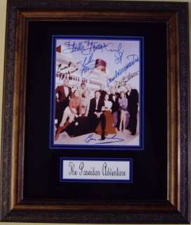   ADVENTURE FRAMED SIGNED REPRINT MOVIE POSTER, WITH 7 SIGNATURES  