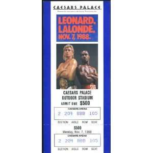  1988 Sugar Ray Leonard vs Donny Lalonde Full Ticket 
