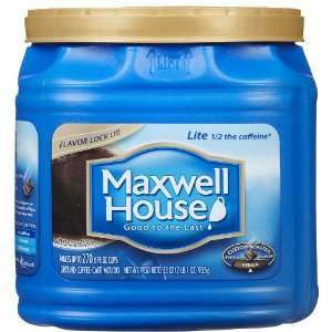 Maxwell House Coffee Lite Ground Medium 1 / 2 The Caffeine   6 Pack