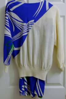 Anthony Sicari Made USA Skirt Top Blouse Sweater Sz 8  