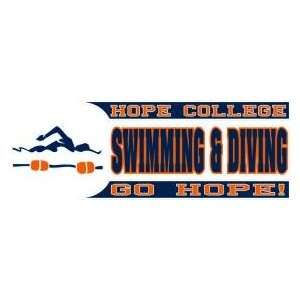  DECAL B HOPE COLLEGE SWIMMING & DIVING GO HOPE WITH 
