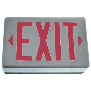  Elco EE73RD Red Double Face Diecast LED Exit Sign with Red 
