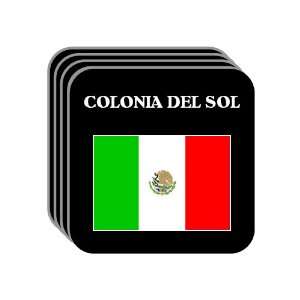  Mexico   COLONIA DEL SOL Set of 4 Mini Mousepad Coasters 