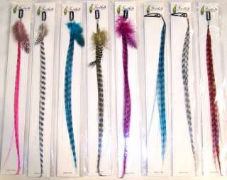 STRIPED FEATHER CLIP IN EXTESION new hair hairstylist professinal 