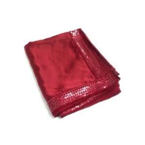  CHARTER CLUB Silk Wrap with Sequence Trim, Scarlet 